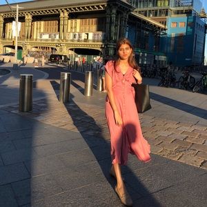 Pink Midi Dress